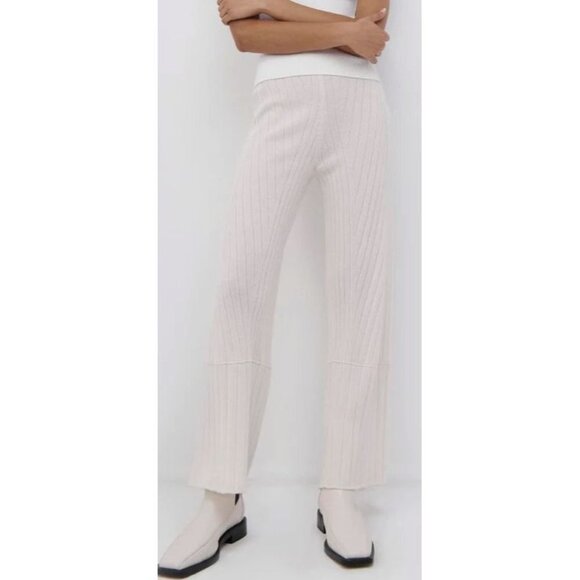 NWT Jonathan Simkhai Cambrie Recycled Cashmere Pant-sz Large